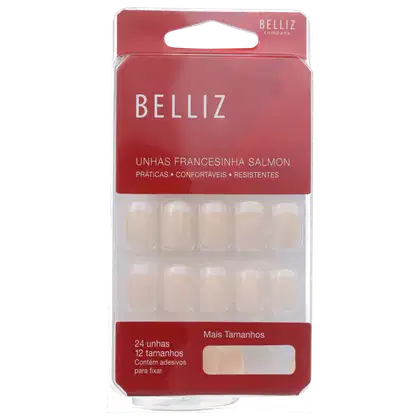 Imagem do produto Belliz Francesinha Salmon - Unhas Postiças (24 unidades)