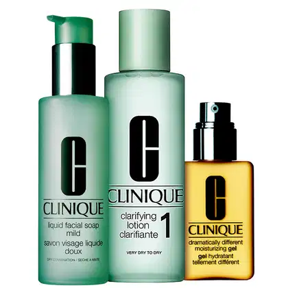 Imagem do produto Kit Clinique Sistema 3 Passos Pele 1 Extra (3 produtos)