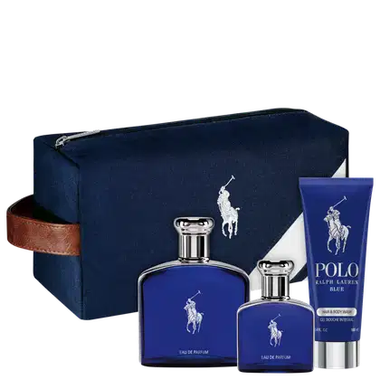 Imagem do produto Conjunto Polo Blue Ralph Lauren Masculino - Eau de Parfum 125ml + Eau de Parfum 40ml + Gel de Banho 100ml + Nécessaire