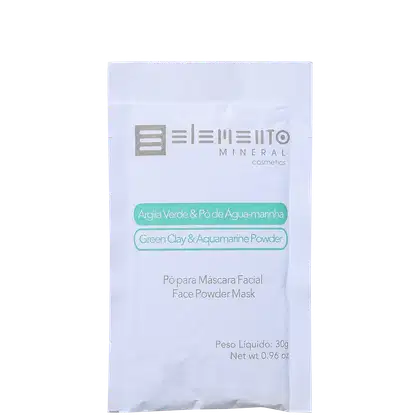 Imagem do produto Elemento Mineral Argila Verde &amp, Pó de Água-marinha - Máscara Facial 30g