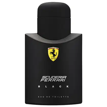 A imagem mostra o Perfume Importado Masculino Ferrari Black da marca Ferrari.