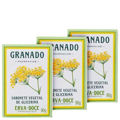 Imagem do produto Kit Granado Vegetal de Glicerina Erva-Doce (3 Unidades)