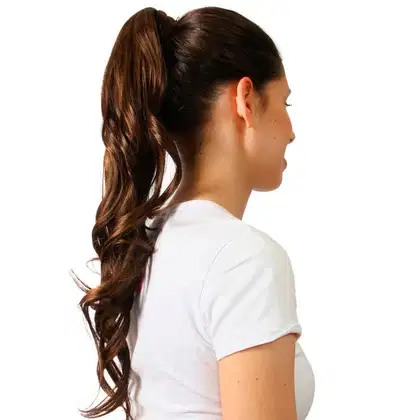 Imagem do produto Hairdo Chocolate Com Mechas Cobre - Aplique Rabo de Cavalo Ondulado 58cm
