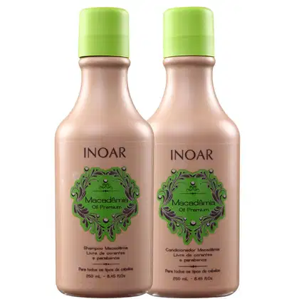 Imagem do produto Kit Inoar Macadâmia Oil Premium Tratamento Diário 250ml (2 Produtos)