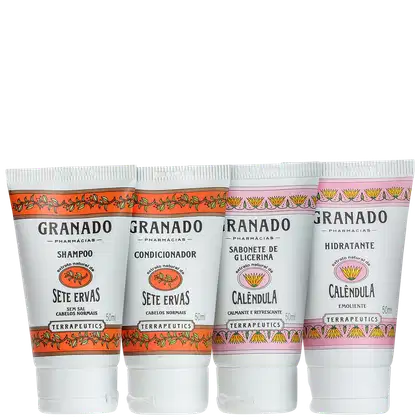 Imagem do produto Kit Granado Terrapeutics Banho Amenities Calêndula Sete Ervas (4 Produtos)