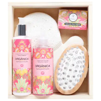 Imagem do produto Kit Banho Orgânica Spa Framboesa e Orquídea (5 produtos)