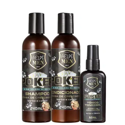 Imagem do produto Kit Felps Professional Men Poker Bomba de Crescimento Trio (3 Produtos)