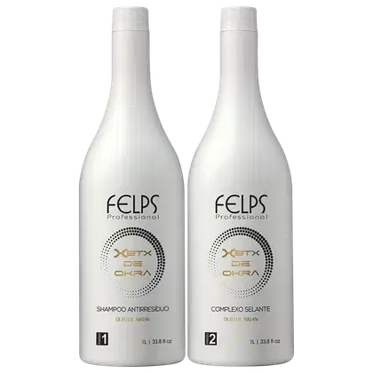 Imagem do produto Kit Felps XBTX de Okra Escova Progressiva (2 Produtos)