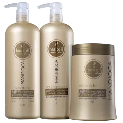 Imagem do produto Kit Haskell Mandioca Triple Salão (3 Produtos)
