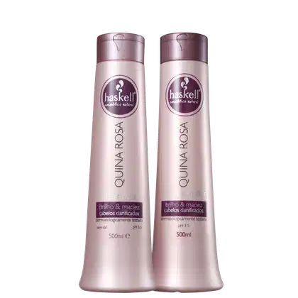 Imagem do produto Kit Haskell Quina Rosa Brilho e Maciez (2 Produtos)