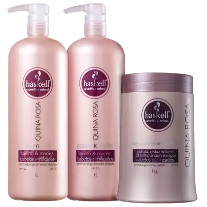 Imagem do produto Kit Haskell Quina Rosa Tratamento Profissional (3 Produtos)