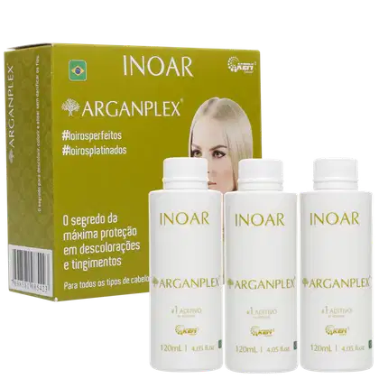 Imagem do produto Kit Inoar Argan Oil System Arganplex Trio (3 Produtos)
