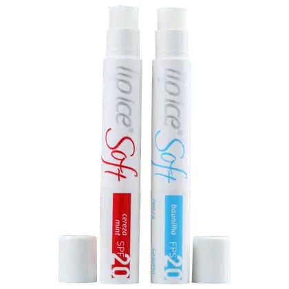 Imagem do produto Lip Ice Pack Soft Baunilha e Cereja FPS 20 - Protetor Labial (2 unidades)