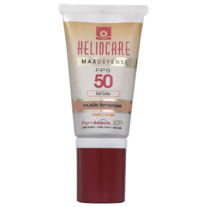Imagem do produto Melora Heliocare Max Defense Gel Creme Color Nude Bronze FPS 50 - Protetor Solar com Cor 50g