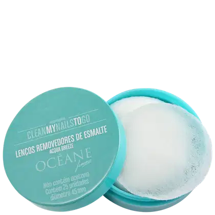 Imagem do produto Océane Clean My Nails To Go Acqua Breeze - Lenço Removedor de Esmalte (25 unidades)