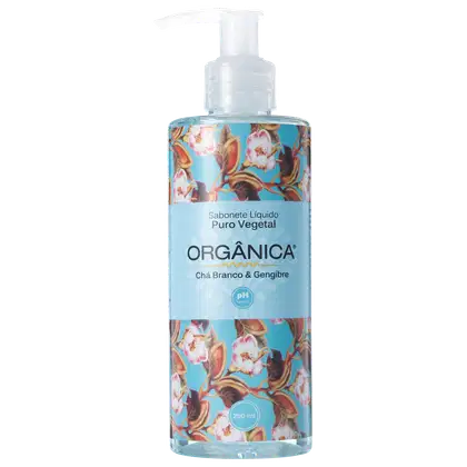Imagem do produto Orgânica Puro Vegetal Chá Branco e Gengibre - Sabonete Líquido 250ml
