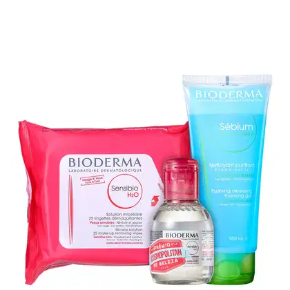 Imagem do produto Kit Bioderma Sensibio Sébium Micelar (3 Produtos)