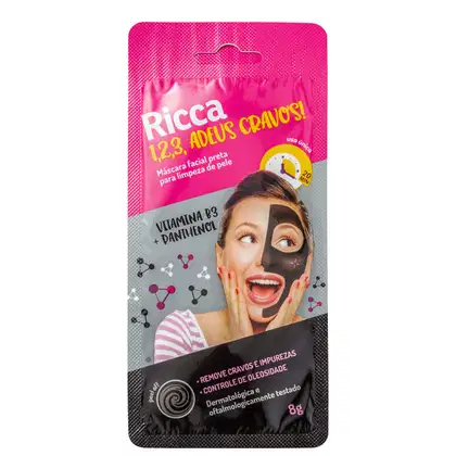 Imagem do produto Ricca 1,2,3, Adeus Cravos! - Máscara de Limpeza Facial (1 unidade)