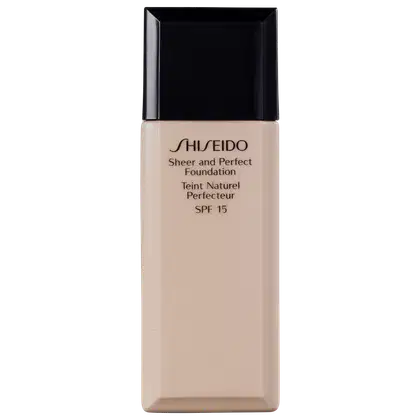 Imagem do produto Shiseido Sheer and Perfect Foundation FPS 15 Natural Light Ivory I20 - Base Líquida 30ml