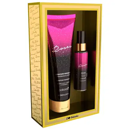Kit Pokoloka Roses Hidratante 240ml + Body Splash 60ml