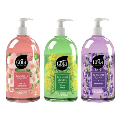 Imagem do produto Kit Gota Sabonete Líquido Flor Cerejeira Erva Doce Lavanda