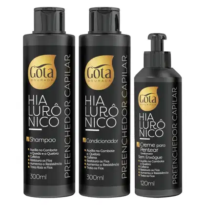 Imagem do produto Kit Gota Hialurônico Shampoo Condicionador Creme de Pentear