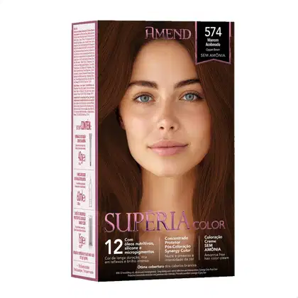 Imagem do produto AMEND SUPERIA COLOR SEM AMONIA 574 MARROM ACOBREADO 100G-895
