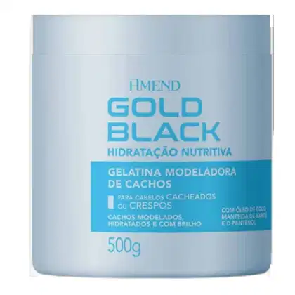 Imagem do produto AMEND GOLD BLACK HIDRATACAO NUTR GELATINA CACHOS 500G - 1608