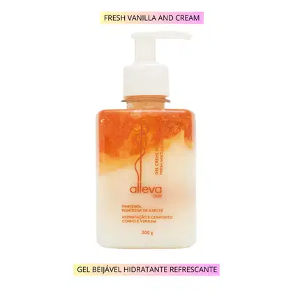 Imagem do produto Creme Hidratante em Gel Beijável 300ml Alleva - FRESH VANILLA