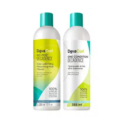 Imagem do produto Deva Curl Decadence  Kit Shampoo No Poo (355ml) e Condicionador One (355ml)