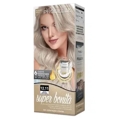 Imagem do produto TINTURA PROBELLE SUPER BONITA 12.11 LOIRO PLATINA CINZA INTENSO