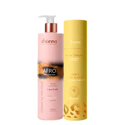 Imagem do produto Trio Crespos Shampoo, Condicionador e Creme de Pentear 4abc Afro 300mL - Dhonna |Hidratação e Definição