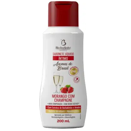 Imagem do produto Sabonete Íntimo Morango com Champagne 200Ml - Bio Instinto