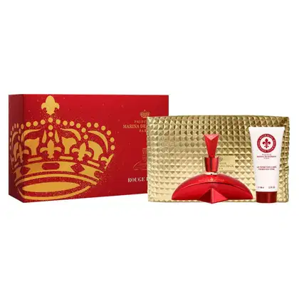 Imagem do produto Kit Perfume Feminino Rouge Royal de Marina De Bourbon 100ml e Body Lotion 100ml + Nécessaire