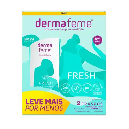Sabonete Íntimo Líquido Dermafeme Fresh 2 Unidades 200ml cada