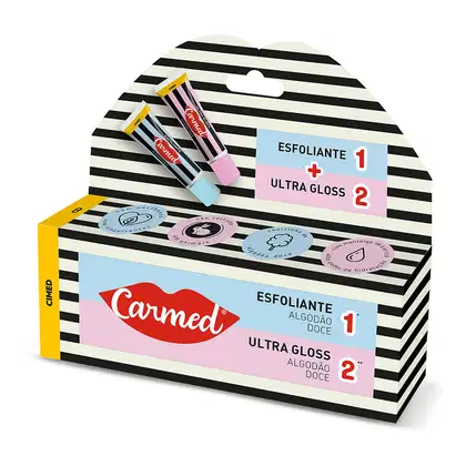 Kit Cimed Carmed Algodão Doce Esfoliante + Ultra Gloss, 2 produtos.