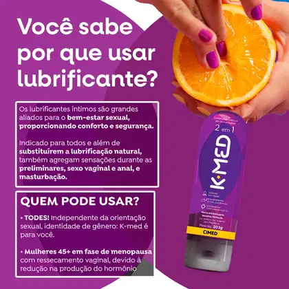 Kit Cimed K-med Gel Lubrificante Íntimo 2 Em 1 com 2 Unidades