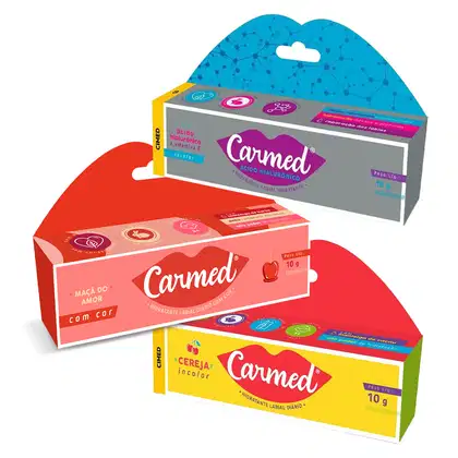 Imagem do produto Kit 3 und Carmed 1 Cereja, 1 Ácido Hialurônico, 1 Maçã do Amor