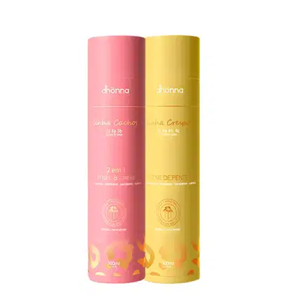 Imagem do produto Duo Mix Creme de Pentear Crespos e Gel Creme Cachos 300mL - Dhonna |  O Combo Perfeito para Fios Definidos