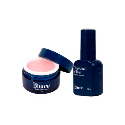 Imagem do produto Gel Construtor Natural Pink e Top Coat Clear Bluwe