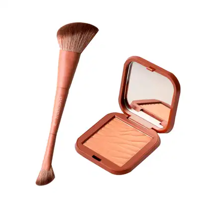Summer Glow Sunkiss e Pincel Duplo Angular Series 02 Mascavo