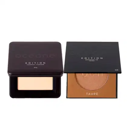Imagem do produto Pó Compacto Porcelain e Bronzer Blush Taupe em Pó Océane