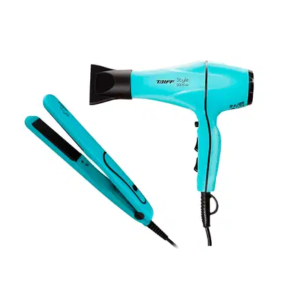 Imagem do produto Kit Secador 220V e Prancha Bivolt Style Tiffany Taiff