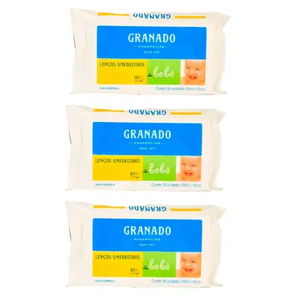 Imagem do produto Trio Lenços Umedecidos Bebê Tradicional Granado