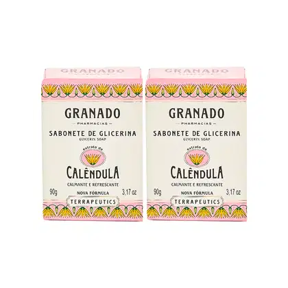 Imagem do produto Dois Sabonetes em Barra de Glicerina Calêndula Granado