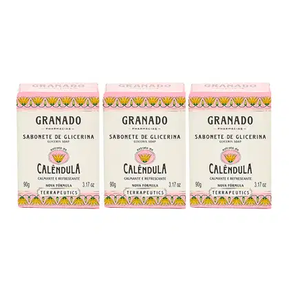 Imagem do produto Trio Sabonetes em Barra de Glicerina Calêndula Granado