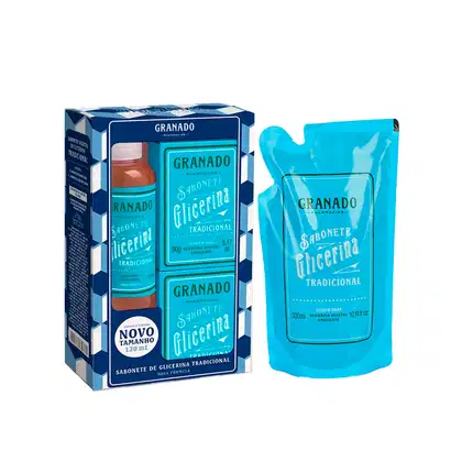 Imagem do produto Kit Sabonete Glicerina Tradicional com Refil Granado