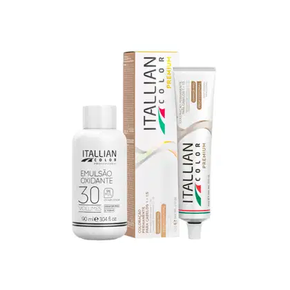 Imagem do produto Itallian Color Premium 4.1 Castanho Cinza + OXI 30vol 90ml