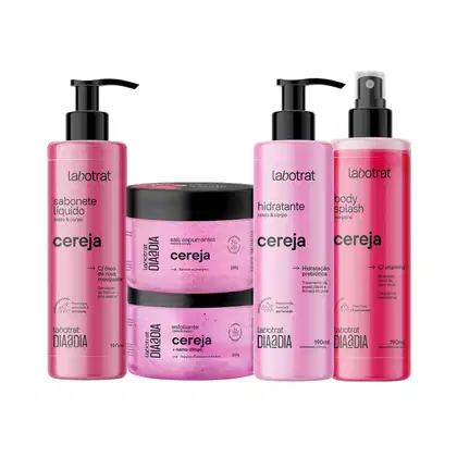 Imagem do produto KIT DE BANHO DIA A DIA CEREJA C/ BODY SPLASH LABOTRAT (5 PRODUTOS)