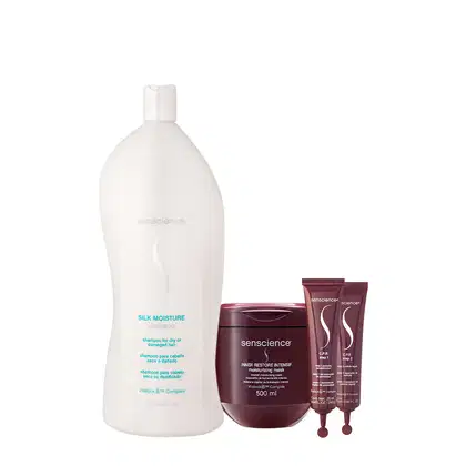 Imagem do produto Kit Senscience Silk Moisture Intensif CPR Shampoo G Máscara Ampola (4 produtos)